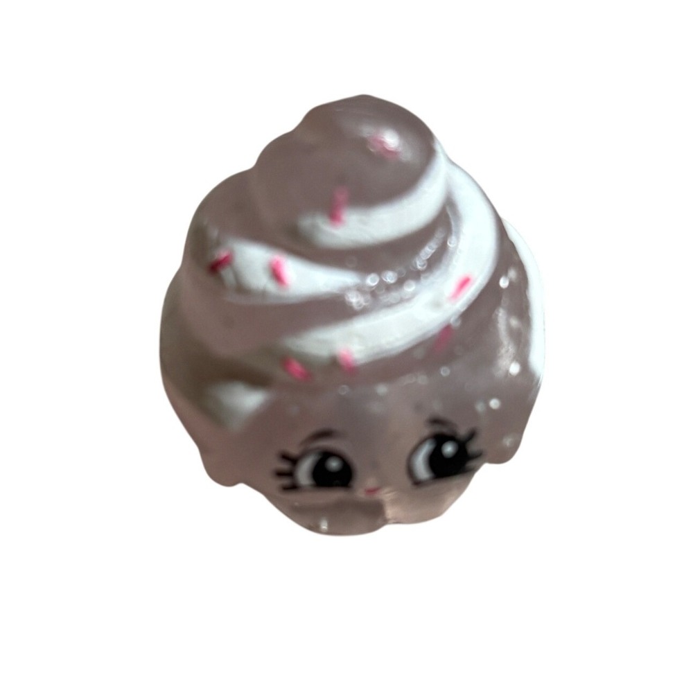 Shopkins Season 1 Cupcake Queen Translucent Pink Glitter Rare Figure Toy